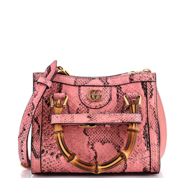 Diana NM Bamboo Handle Tote Python Mini