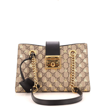 Padlock Chain Tote Printed GG Coated Canvas Small