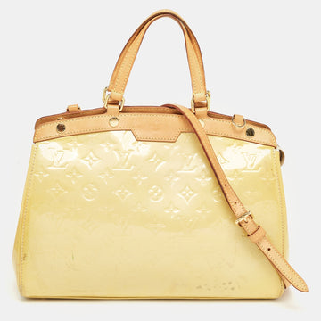 Louis Vuitton Jaune Passion Monogram Vernis Brea Mm Bag