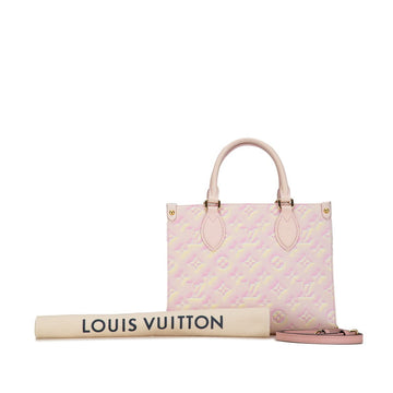 Louis Vuitton Monogram Implant On The Gor PM Handbag Shoulder Bag 2WAY M46168 Light Pink Yellow Leather  Louis Vuitton