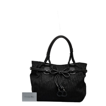 Christian Dior Trotter Tote Bag Nylon/Leather Black Ladies