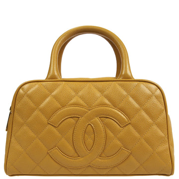 Chanel Beige Caviar Bowling Bag 27