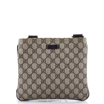 Zip Top Messenger Bag GG Coated Canvas Small