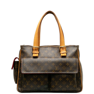 Louis Vuitton Monogram Multiple City Handbag M51162 Brown PVC Leather Lady Louis Vuitton