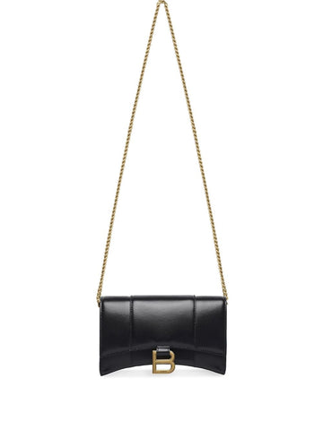 HOURGLASS LEATHER WALLET ON CHAIN