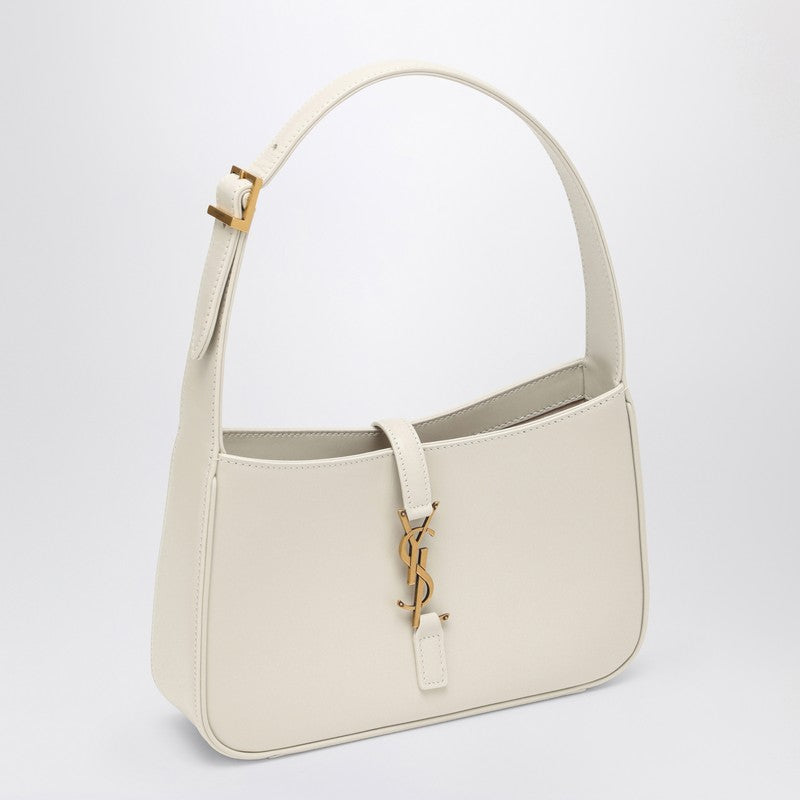 Saint Laurent Cream-Coloured Leather Monogram Shoulder Bag Women