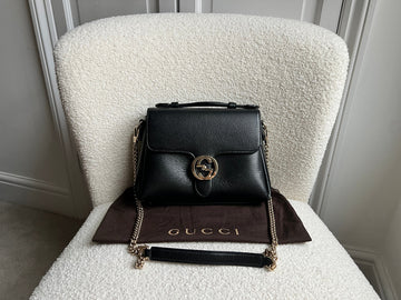 Gucci Interlocking GG Black Medium Top Handle Bag (RRP £1,150)