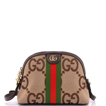 Ophidia Dome Shoulder Bag Jumbo GG Canvas Small