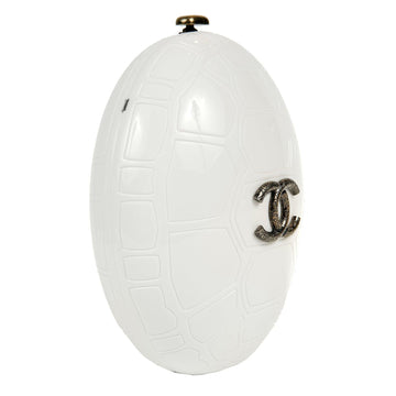Chanel Cruise Collection Ivory Resin Turtle Shell Print Bag with strap