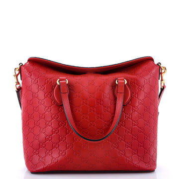 Signature Fold Over Tote Guccissima Leather Medium