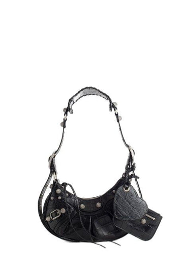 LE CAGOLE XS BLACK STUDDED BAG