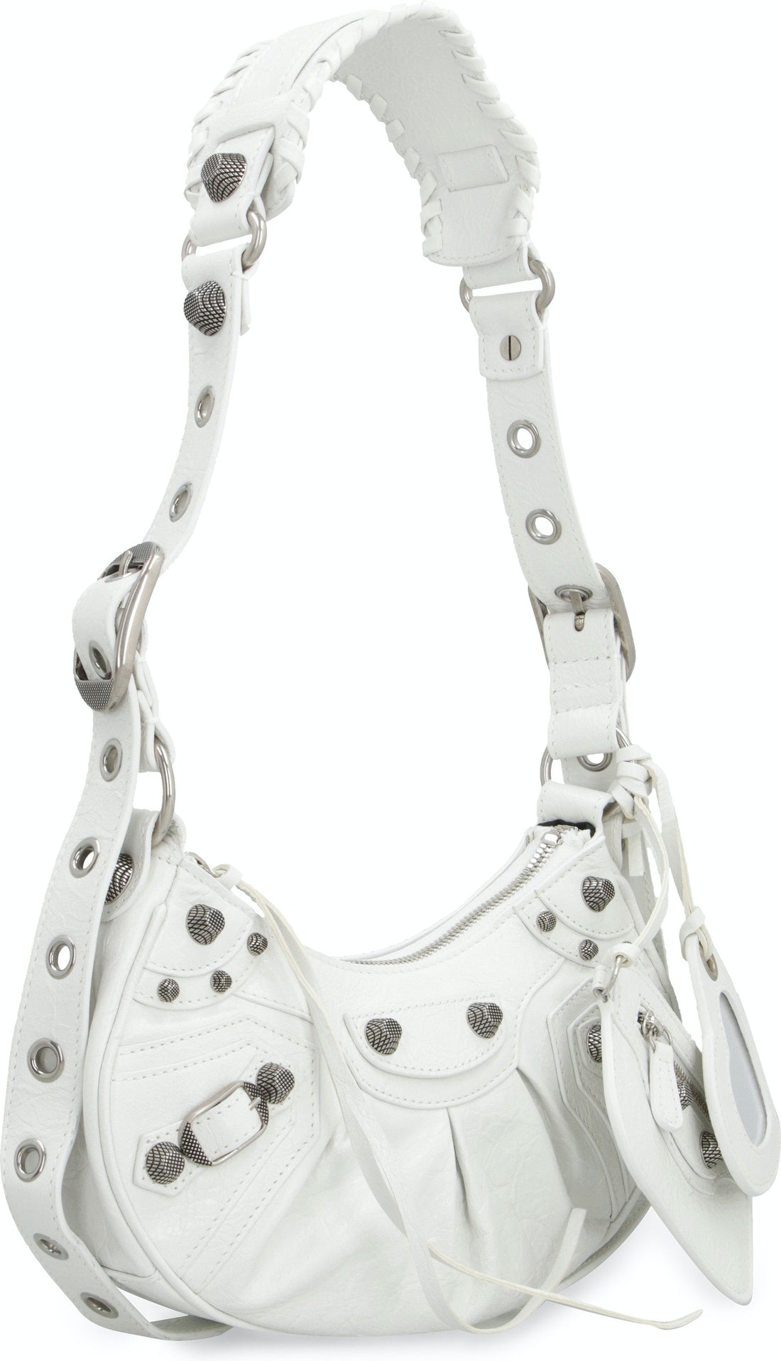 LE CAGOLE XS LEATHER SHOULDER BAG