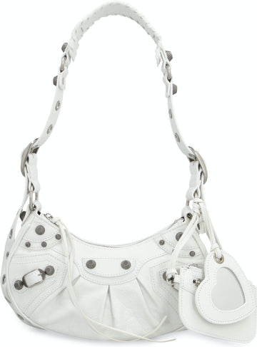 LE CAGOLE XS LEATHER SHOULDER BAG