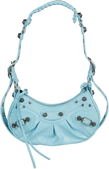 LE CAGOLE XS LEATHER SHOULDER BAG