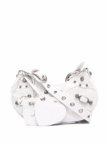 LE CAGOLE XS LEATHER SHOULDER BAG