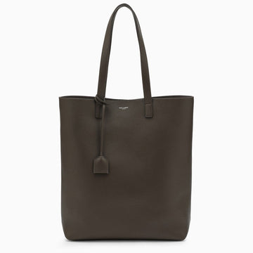 Saint Laurent Bold Khaki Leather Shopping Bag Women
