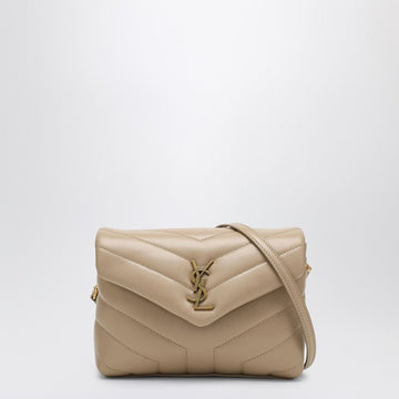 Saint Laurent Beige Quilted Leather Loulou Toy Bag Women