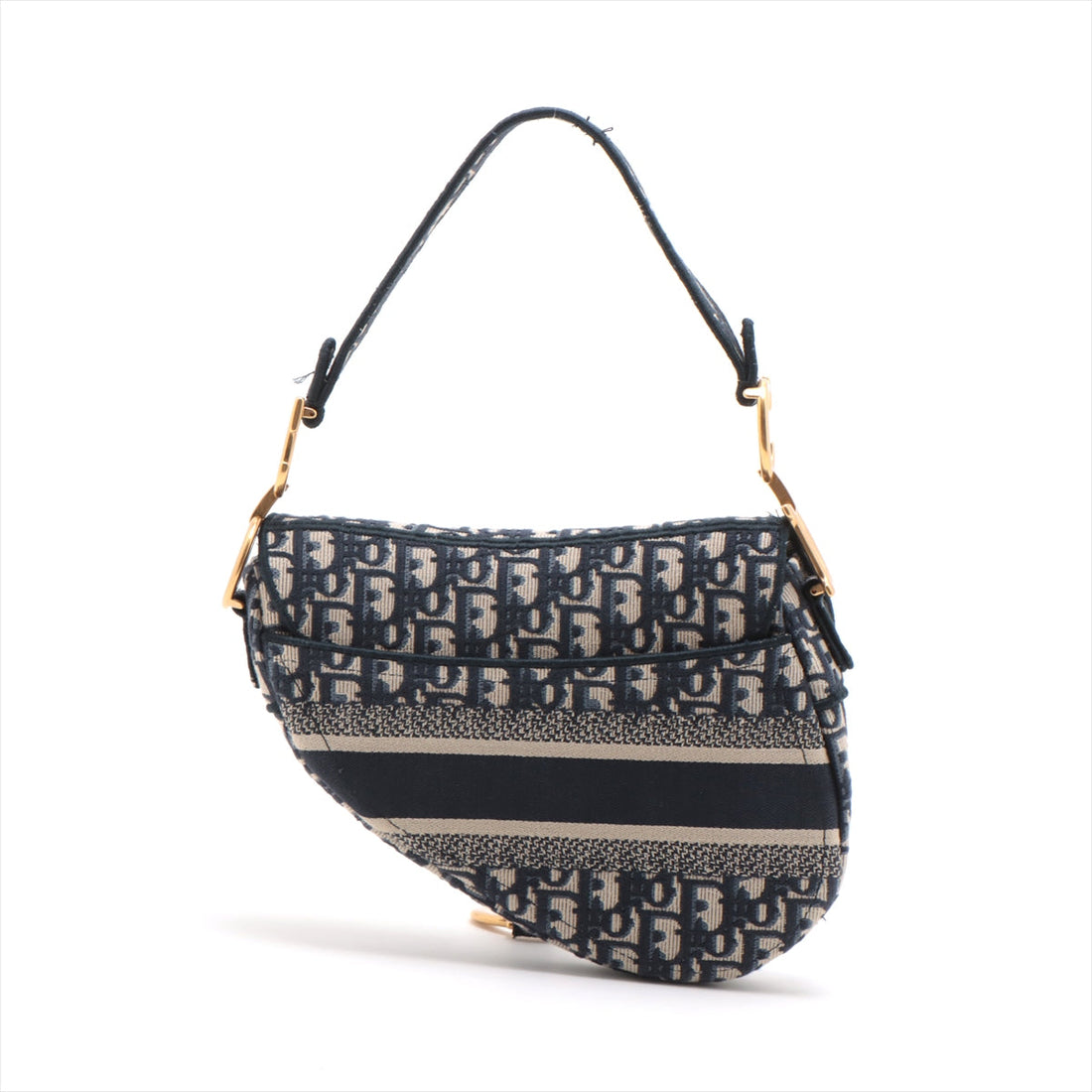 Christian Dior Saddle Bag Canvas Shoulder Bag Nbey