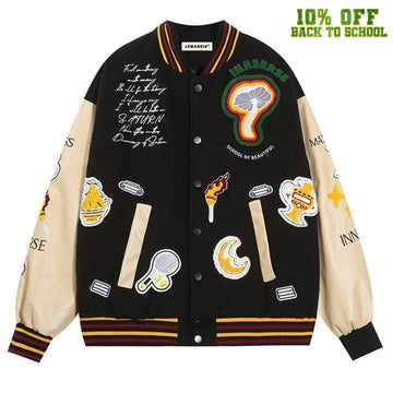 Makersluxe® Funny Varsity Jacket Flock Tennis Ball