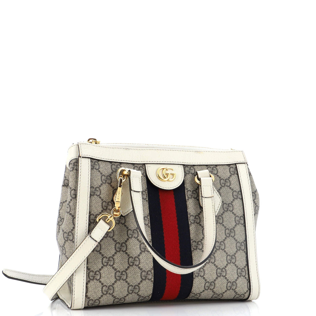Ophidia Top Handle Tote GG Coated Canvas Small