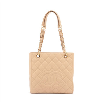 Chanel PST Caviar S Chantrotot Bag Beige G  14th A50994