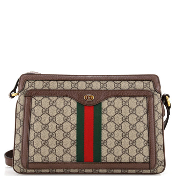 Ophidia Zip Shoulder Bag GG Coated Canvas Medium