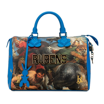 Louis Vuitton Monogram Celti Musters Collection 2017 Limited Speedy 30 Boston Bag M43305 Grand Blue Multicolor PVC Leather  Louis Vuitton