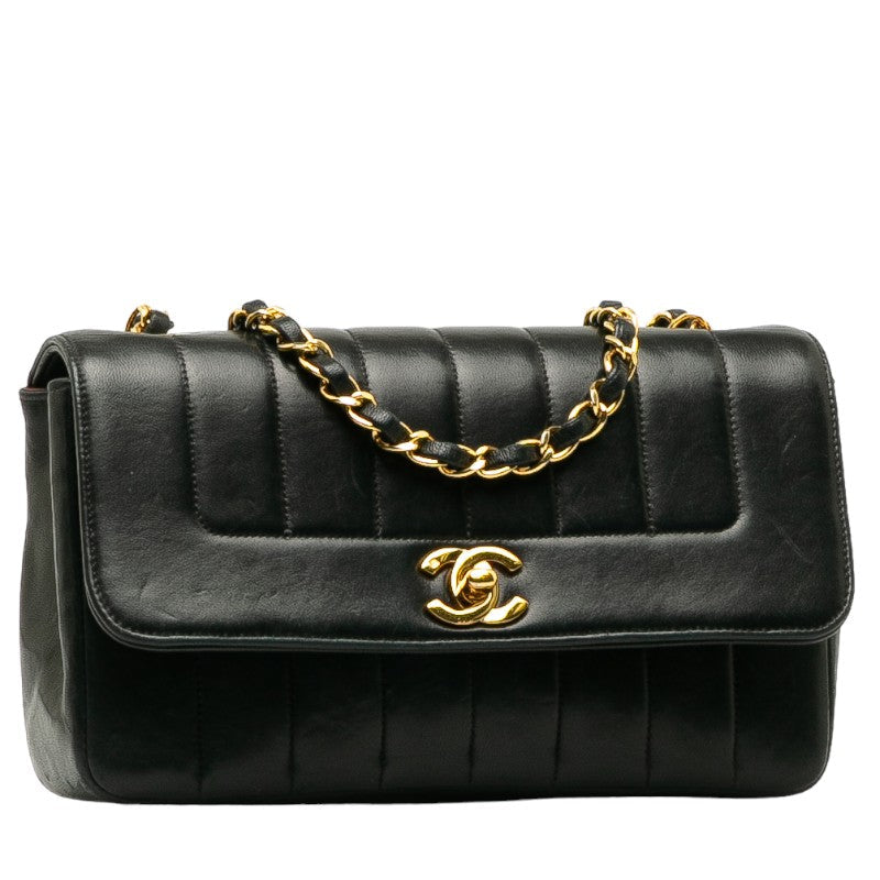 CHANEL CHANEL Mademoiselle Shoulder Bag Ram Skin Black
