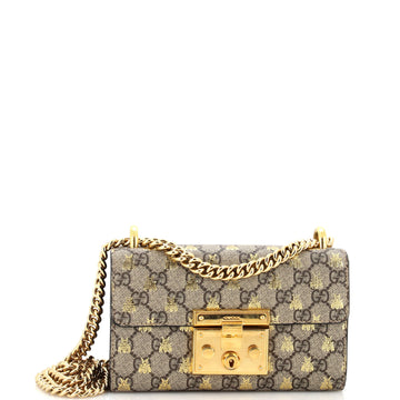 Padlock Chain Tote Printed GG Coated Canvas Small