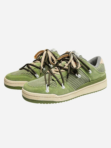 Sneakerland Fashionable And Versatile Corduroy Board Shoes Couple Models