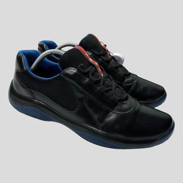 Prada Americas Cup Nero Black & Cobalt Blue - UK10-UK10.5