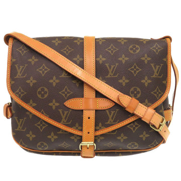 LOUIS VUITTON Shoulder Bag M42256 Monogram canvas Brown Monogram Saumur 30 Women Used