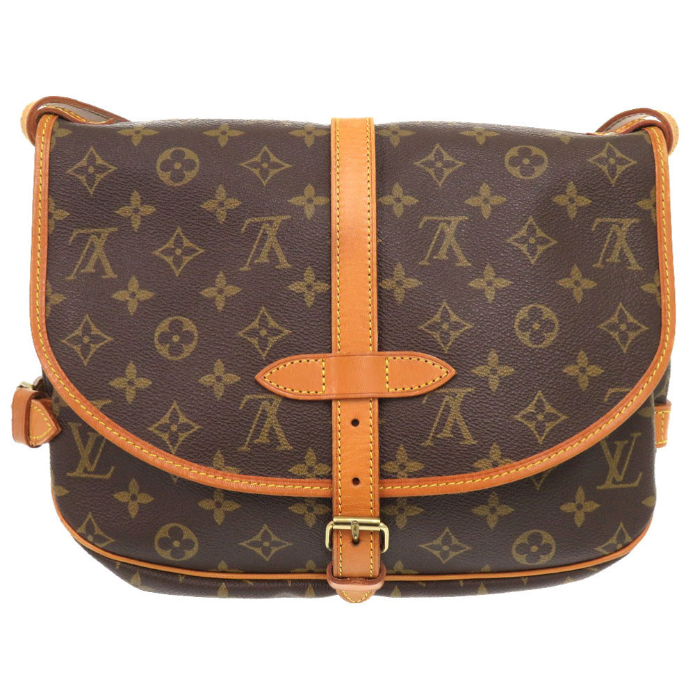 LOUIS VUITTON Shoulder Bag M42256 Monogram canvas Brown Monogram Saumur 30 Women Used