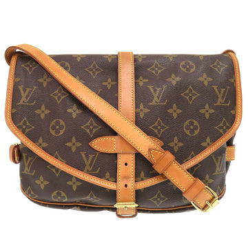 LOUIS VUITTON Shoulder Bag M42256 Monogram canvas Brown Monogram Saumur 30 Women Used