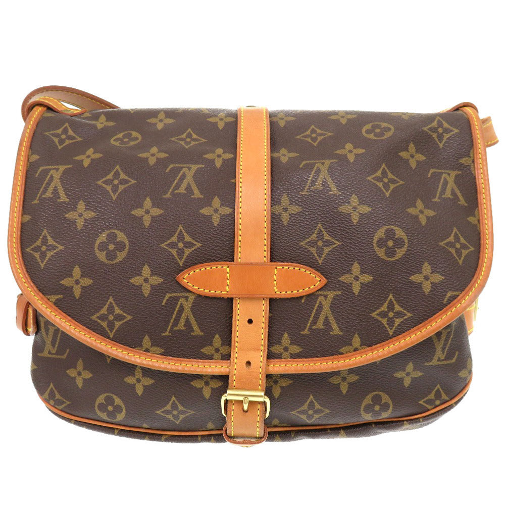 LOUIS VUITTON Shoulder Bag M42256 Monogram canvas Brown Monogram Saumur 30 Women Used