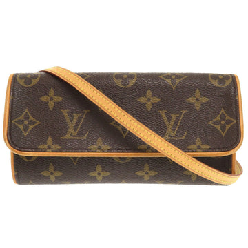 LOUIS VUITTON Shoulder Bag M51854 Monogram canvas Brown Monogram Pochette Twin PM Women Used