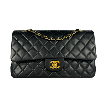 Chanel Classic Double Flap Medium Black Lambskin Gold