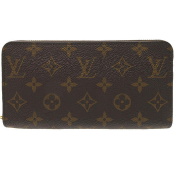 LOUIS VUITTON Long Wallet Purse M42616 Monogram canvas Brown Zip Around Monogram Zippy wallet Women Used