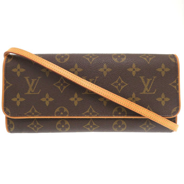 LOUIS VUITTON Shoulder Bag M51852 Monogram canvas Brown Monogram Pochette Twin GM Women Used