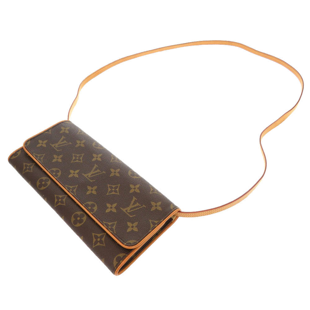 LOUIS VUITTON Shoulder Bag M51852 Monogram canvas Brown Monogram Pochette Twin GM Women Used