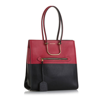 Black Alexander McQueen The Tall Story Bicolor Tote