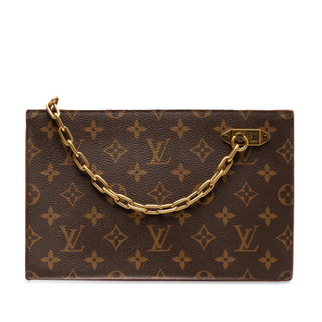 Brown Louis Vuitton Monogram Legacy Chain Clutch