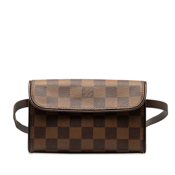 Brown Louis Vuitton Damier Ebene Pochette Florentine Belt Bag
