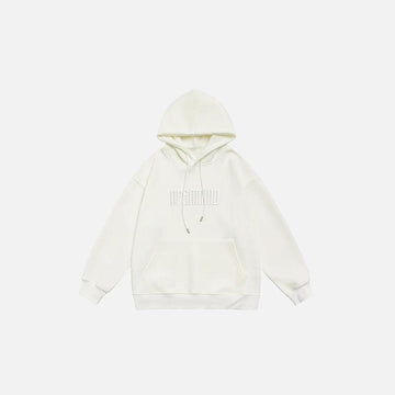 Solid Color Embroidered Hoodie
