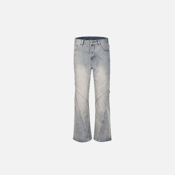 Vintage Inspired Distressed Flare Jeans