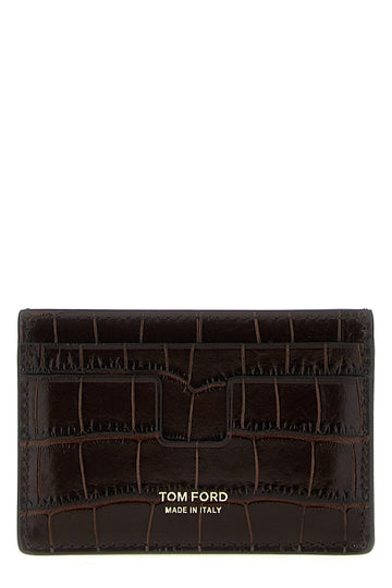Tom Ford Men Croc Print Card Holder