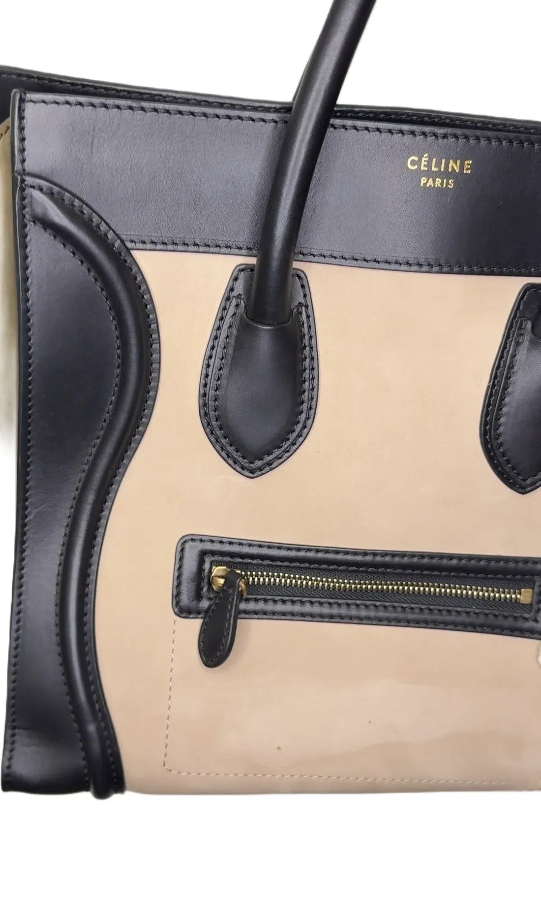 Celine Tri Color Leather Micro Luggage Tote B22-17