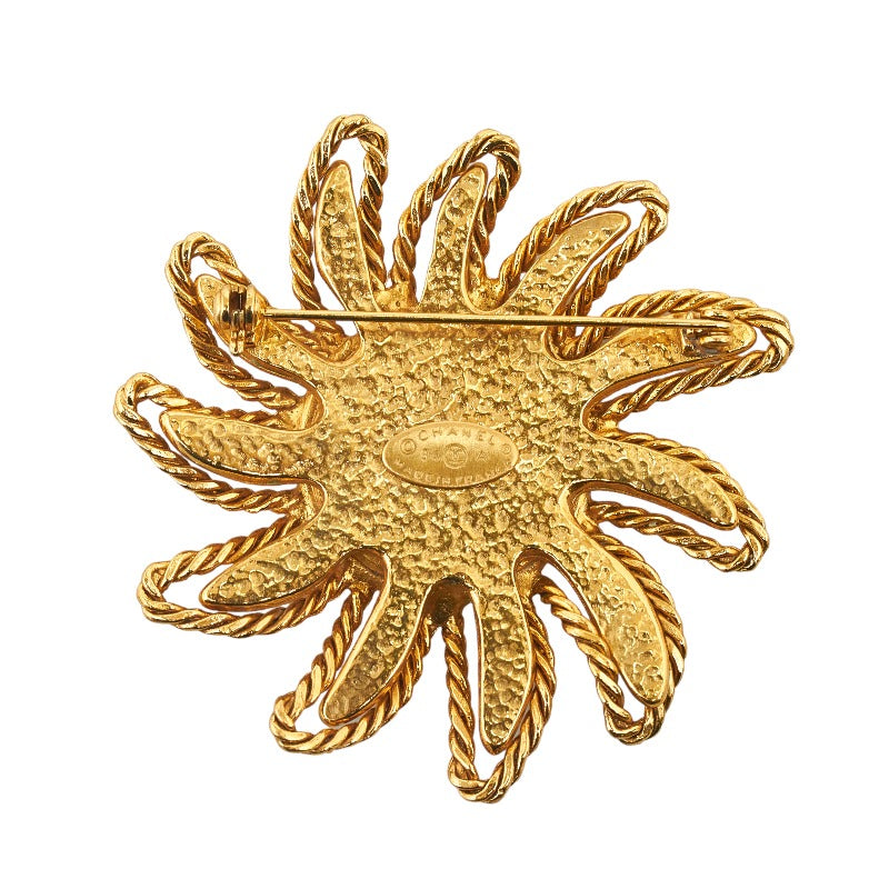 Chanel Vintage Cocomark Sun Motif Brochure Gold  Ladies CHANEL