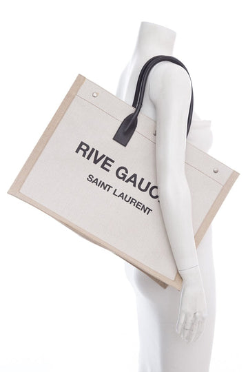 Saint Laurent Natural "Rive Gauche" Large Tote