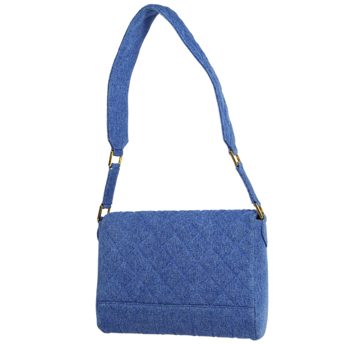 Chanel * 1989-1991 Denim Straight Flap Shoulder Bag